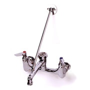 T&S Brass B-0665-BSTP 8" Center Wall Mount Service Sink Faucet w/6" Spout