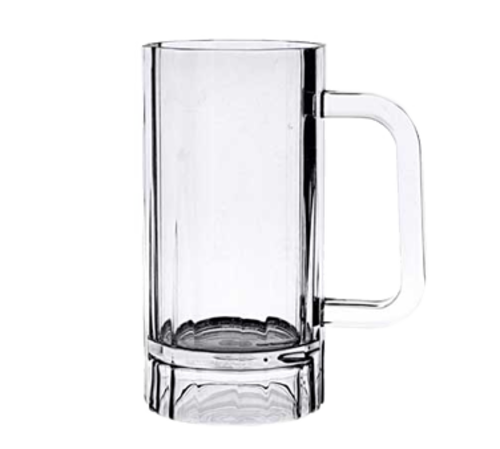Thunder Group PLPCM001 16oz Clear Polycarbonate Beer Mug with Handle