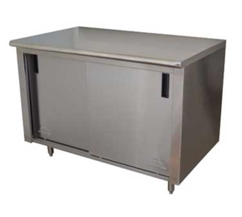Advance Tabco CB-SS-246 Stainless Steel Cabinet Base Work Table | 72" x 24"