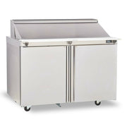 Delfield 4448NP-18M 48" 2-Door Mega Top Refrigerated Sandwich Prep Table | (18) 1/6 Pan