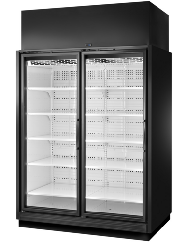 True Mfg. TRM2L-YY-BLK-WHT-1BLKRR-4 Merchandiser Refrigerator