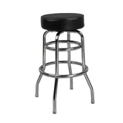 JustChair C42030X-BLK Indoor Swivel Bar Stool | Backless