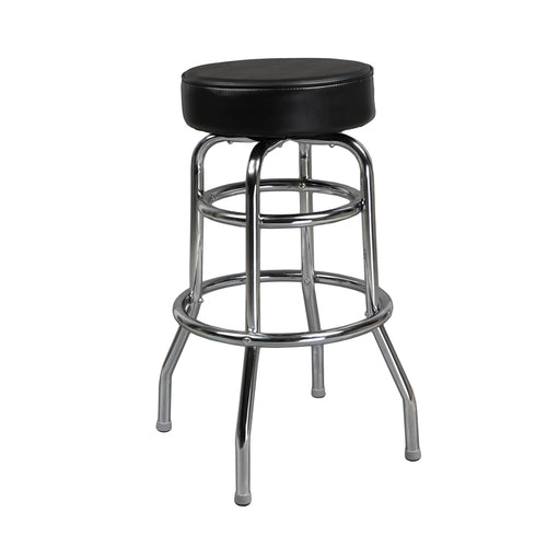 JustChair C42030X-BLK Indoor Swivel Bar Stool | Backless