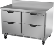 Beverage Air WTRD48AHC-4-FIP 48" 2 Drawer 1 Door Worktop Refrigerator with Foamed-In Backsplash | 11.82 Cu. Ft