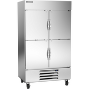 Beverage Air HBR44HC-1-HS 47" 4 Solid Half Door Bottom Mount Reach In Refrigerator | 40.2 Cu. Ft.