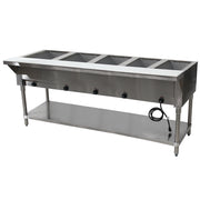 Advance Tabco HF-5E-240 78" x 31" Stainless Steel 5 Well Electric Hot Buffet Table | 208/240V