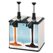 Server 85899 Twin EZ-Topper Caramel/Fudge Pouched Topping Warmer w/ Pump