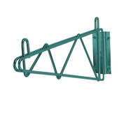 Advance Tabco GB-18-X 18" Mount Green Epoxy Coated Wire Shelving Wall Bracket | Set of 2