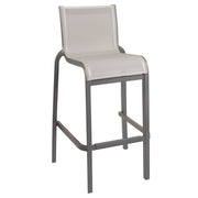 Grosfillex US030288 Sunset Stacking Outdoor Bar Stool | Volcanic Black