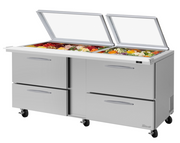 Turbo Air PST-72-30-D4-N-GL Mega Top Sandwich / Salad Prep Table