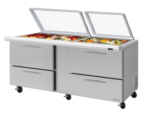 Turbo Air PST-72-30-D4-N-GL Mega Top Sandwich / Salad Prep Table