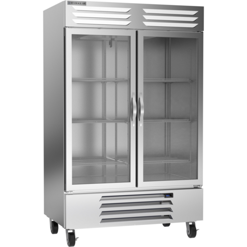 Beverage Air RB49HC-1G 52" 2 Glass Door Reach In Refrigerator | 46.15 Cu. Ft.