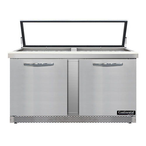 Continental Refrigerator SW60N24M-HGL-FB Refrigerated Counter, Mega Top Sandwich / Salad Unit