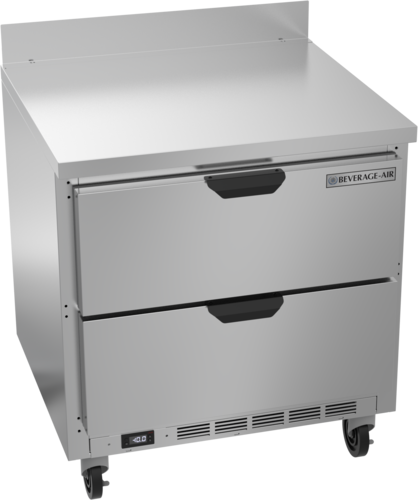 Beverage Air WTFD32AHC-2 32" 2 Drawer Worktop Freezer w/ 4" Removable Backsplash | 7.2 Cu. Ft.
