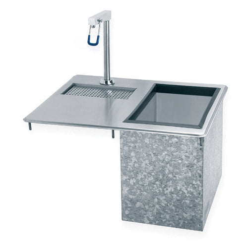 Advance Tabco D-24-WSIBL-X 21" x 18" Stainless Steel Drop-In Ice & Water Unit | 23 lbs. Ice