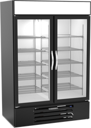 Beverage Air MMF49HC-1-B 52" 2 Glass Door Black Reach In Merchandiser Freezer | 46.2 Cu. Ft.