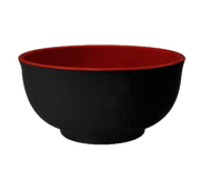 G.E.T. B-125-F Fuji 6-3/4" 1.2 qt. Red and Black Melamine Bowl | Case of 12