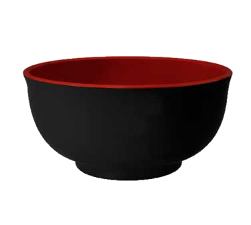 G.E.T. B-125-F Fuji 6-3/4" 1.2 qt. Red and Black Melamine Bowl | Case of 12
