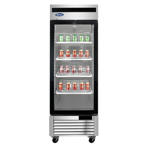 Atosa MCF8701GR 1-Glass Door Stainless Steel Merchandiser Freezer | 19.1 Cu. Ft.