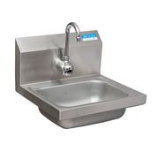 BK Resources BKHS-W-1410-1-P-G Wall Mount Hand Sink w/ Sensor Faucet | 14” x 10”