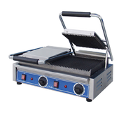 Globe GPGDUE10 20" Dual Grooved Cast Iron Sandwich Grill