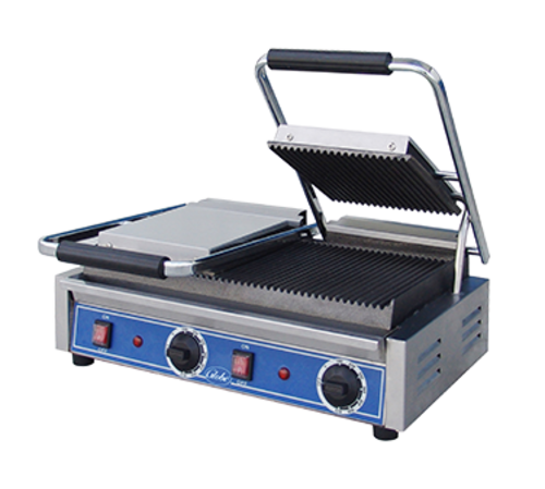 Globe GPGDUE10 20" Dual Grooved Cast Iron Sandwich Grill