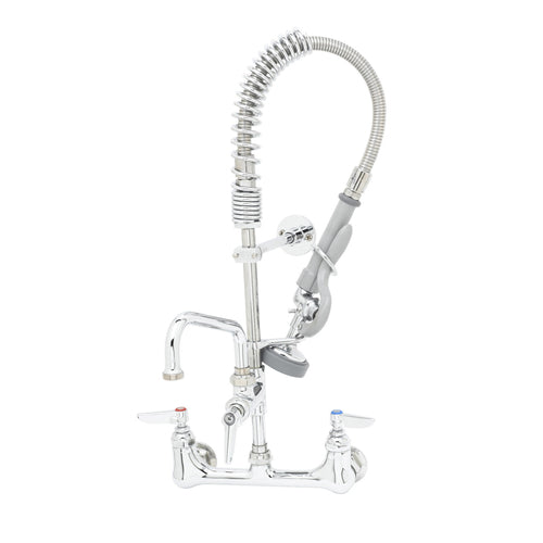 T&S Brass MPZ-8WLN-06 8" Center Wall Mount Mini Pre-Rinse Faucet w/ 6" Nozzle