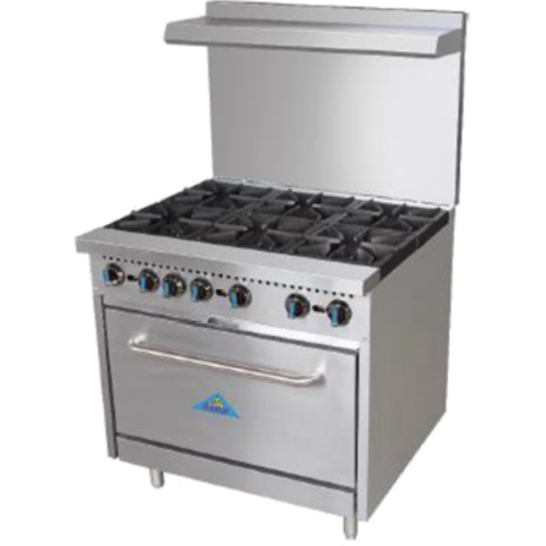 Comstock-Castle R6 36" Gas 6-Burner Range w/ Standard Oven | 210,000 BTU