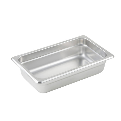 Winco SPJL-402 1/4 Size Stainless Steel Steam Table Pan | 2-1/2" Deep