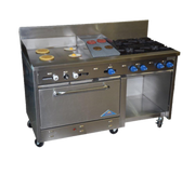Comstock-Castle F33032-30-1.5RB 60" Gas Range w/ 2 Burners, Griddle, Charbroiler & 31" Oven | 196,000 BTU