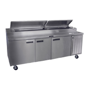 Delfield 18691PTBMP 91" 3-Door Refrigerated Pizza Prep Table | (11) 1/3 Pan