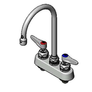 T&S Brass B-1141 4" Center Deck Mount Faucet w/Gooseneck Spout