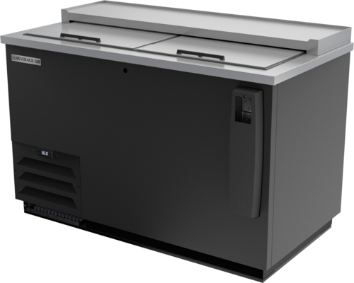 Beverage Air DW49HC-B 50" Deep Well Black Bottle Cooler | 13.7 Cu. Ft.