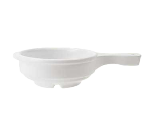 G.E.T. HSB-112-W Bake & Brew 5-1/4" 12 oz. White Melamine Soup Bowl w/ Handle | Case of 24