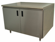 Advance Tabco EHB-SS-246M-X Special Value Hinged Doors Enclosed Base Work Table 72" x 24"