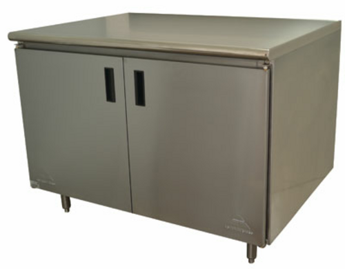 Advance Tabco EHB-SS-246M-X Special Value Hinged Doors Enclosed Base Work Table 72" x 24"