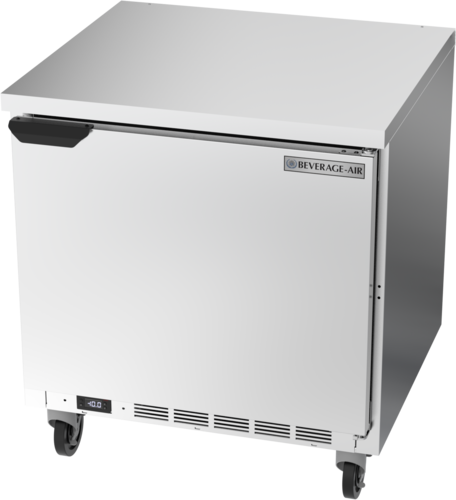 Beverage Air WTF32AHC-FLT 32" Shallow Depth Worktop Freezer w/ Flat Top | 7.2 Cu. Ft.