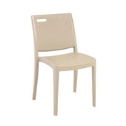 Grosfillex US563581 Metro Stacking Outdoor Chair | Linen
