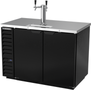 Beverage Air DD50HC-1-B 50.5" Black Dual Tap Draft Beer Cooler | (2) 1/2 Keg