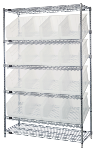Quantum WRSL6-74-1848-260CL Shelving Unit, Wire