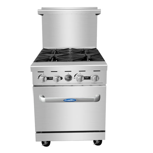Atosa AGR-4B 24" CookRite 4-Burner Gas Range | 152,000 BTU