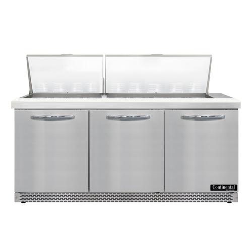 Continental Refrigerator D72N27M-FB Refrigerated Counter, Mega Top Sandwich / Salad Unit