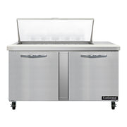 Continental SW60N18M 60" 2-Door Mega Top Refrigerated Sandwich Prep Table | (18) 1/6 Pan