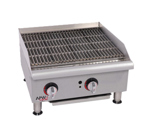 APW Wyott GCRB-24S 24" Workline CharRock Gas Charbroiler | 60,000 BTU