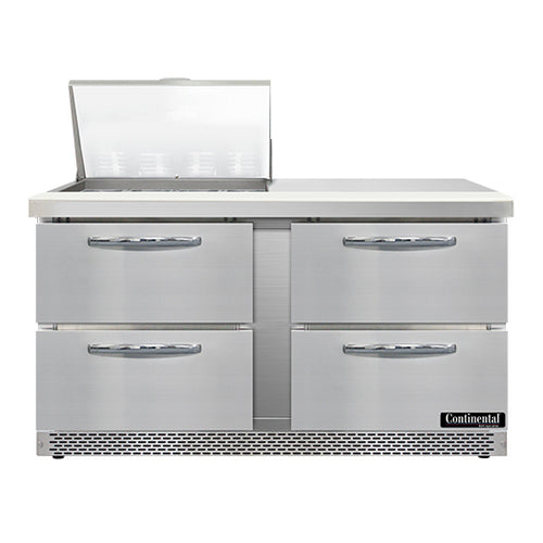 Continental Refrigerator SW60N12M-FB-D Refrigerated Counter, Mega Top Sandwich / Salad Unit