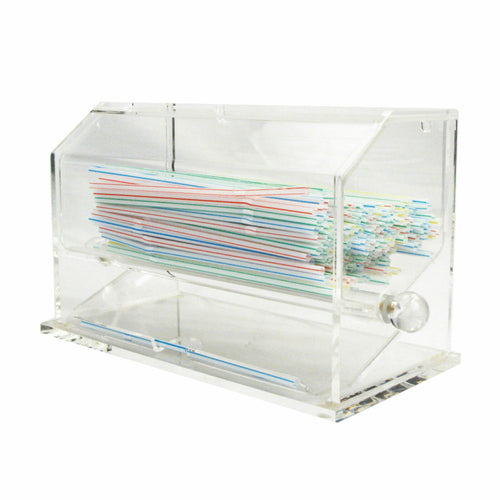 Winco ACSD-712 Acrylic Straw Dispenser