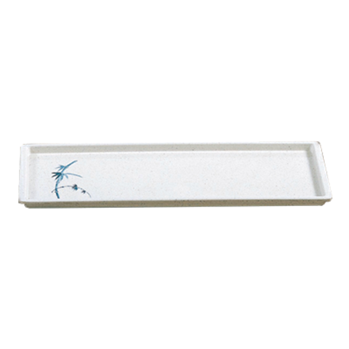 Thunder Group 0900BB Blue Bamboo 13 1/2" X 4 1/2" Sandwich Tray | Case of 12