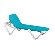 Grosfillex 99101241 Nautical Stacking Outdoor Chaise | Turquoise