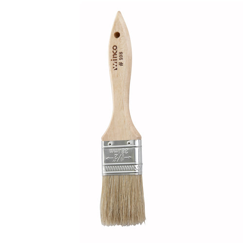 Winco WBR-15 1.5" Pastry Brush | Wood Handle