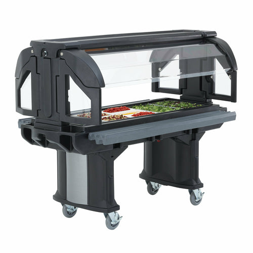 Cambro VBRL5 Versa 69” Low Height Cold Food Mobile Serving Buffet | 4 Pan